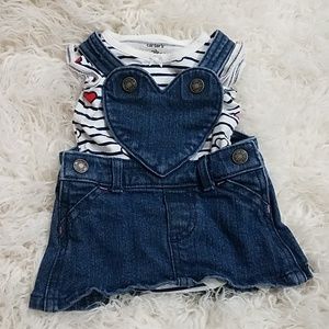 Overall skirt outfit❤